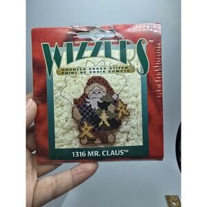 Janlynn Counted Cross Stitch Plastic Canvas Kit - MR CLAUS #1316 - NEW